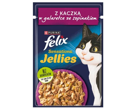 Purina FELIX Sensations Duck and spinach - wet cat food - 85 g