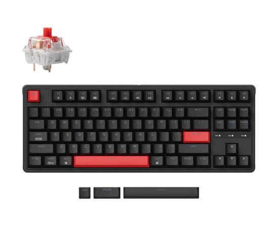 Keychron C3 Pro Red Backlight Red Switch Mechanical Keyboard (black)