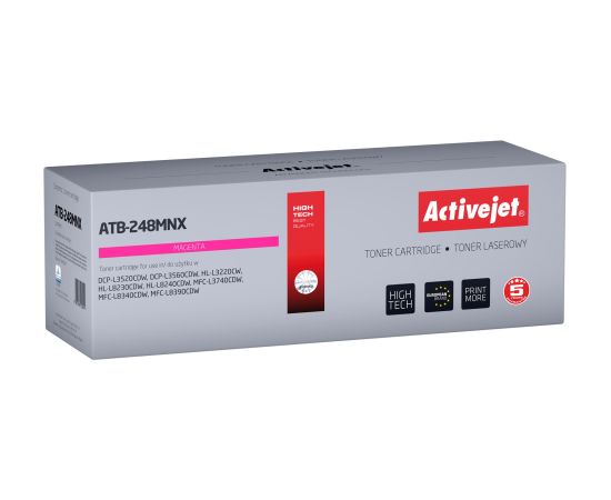 Activejet ATB-248MNX Toner for Brother printers; Replacement Brother TN248XLM; Supreme; 2,300 pages; magenta)