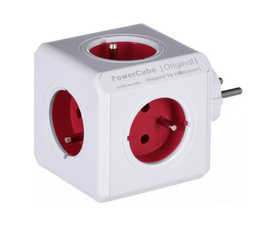 Allocacoc PowerCube Original Type E power extension 5 AC outlet(s) Indoor Red