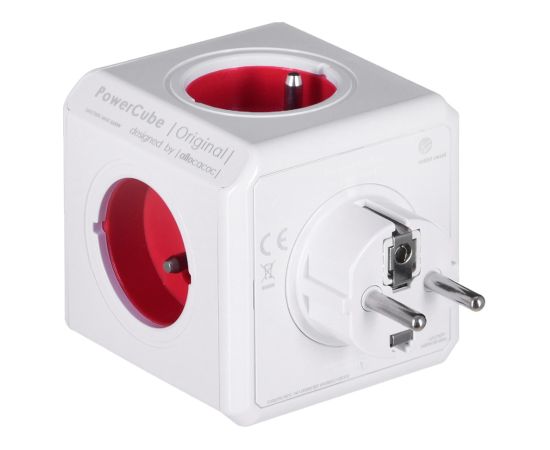 Allocacoc PowerCube Original Type E power extension 5 AC outlet(s) Indoor Red