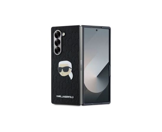 Karl Lagerfeld -  Karl Lagerfeld PU Saffiano Monogram Karl Head Case for Samsung Galaxy Z Fold 6 Black