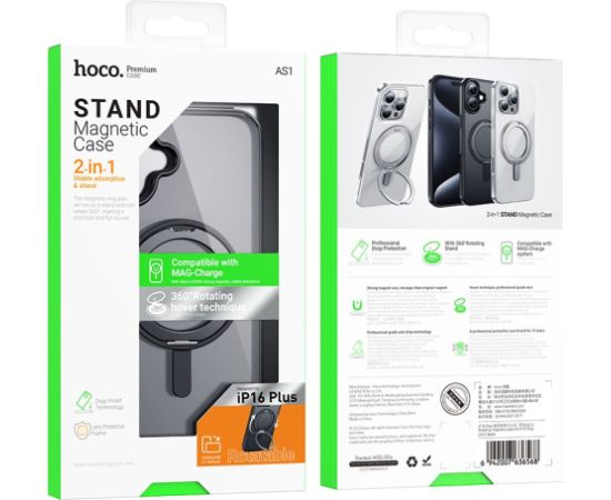 Чехол Hoco Magnetic Stand 2in1 Apple iPhone 16 черный