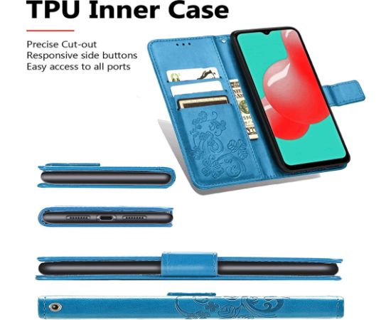 Case Flower Book Samsung A165 A16 4G/A166 A16 5G blue