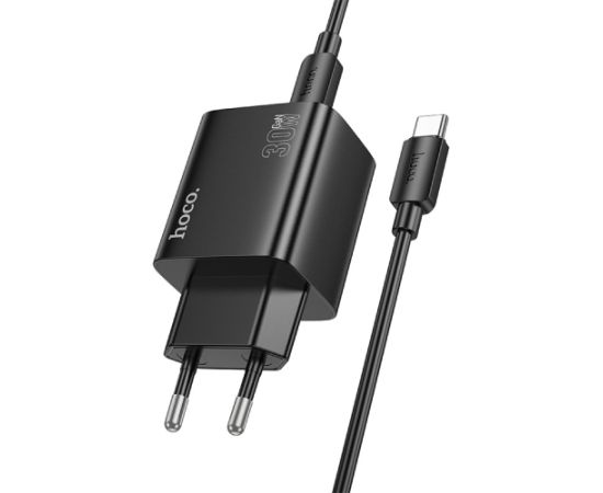 Сетевая зарядка Hoco N56 2xUSB-C/2xUSB-A PD30W + USB-C to USB-C cable 1.0m черная