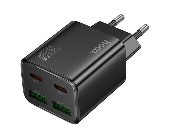 Сетевая зарядка Hoco N56 2xUSB-C/2xUSB-A PD30W черная