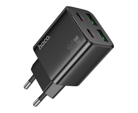 Сетевая зарядка Hoco N56 2xUSB-C/2xUSB-A PD30W черная