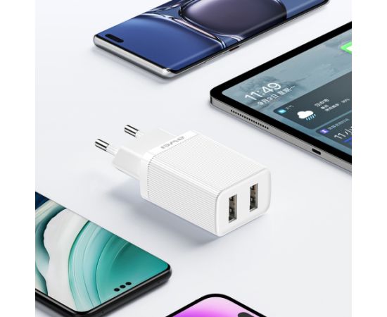 Сетевая зарядка Awei C15L-EU 2xUSB-A 10W + USB to Lightning cable белая