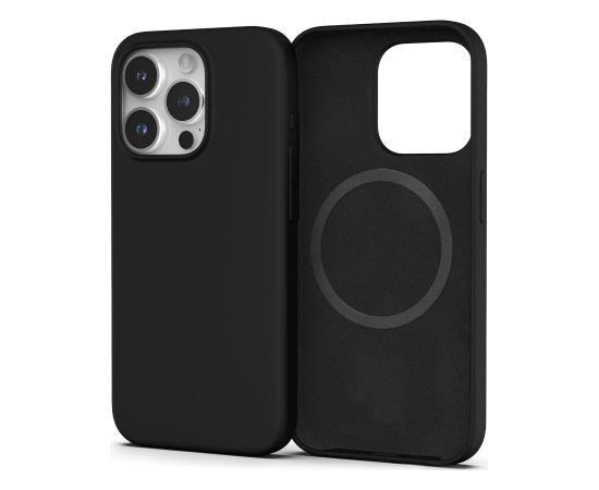 Mag Silicone Case Apple iPhone 15 Pro Max black