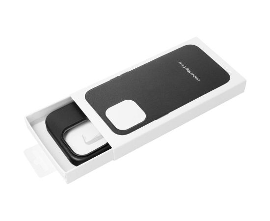 Mag Leather Case Apple iPhone 15 black