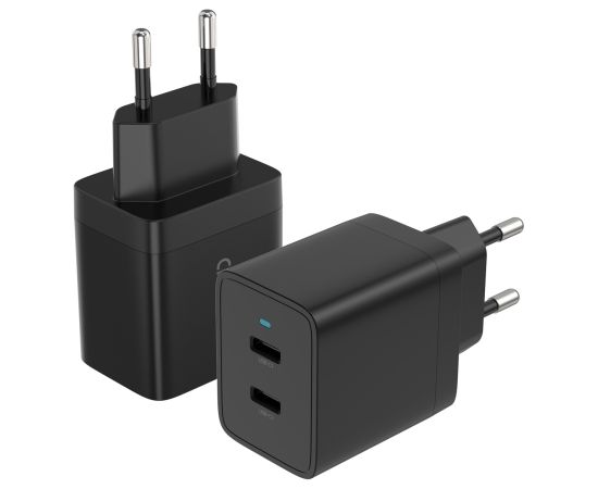 Сетевая зарядка Choetech Q5006 2xUSB-C PD40W черная