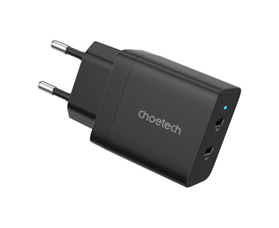 Сетевая зарядка Choetech Q5006 2xUSB-C PD40W черная