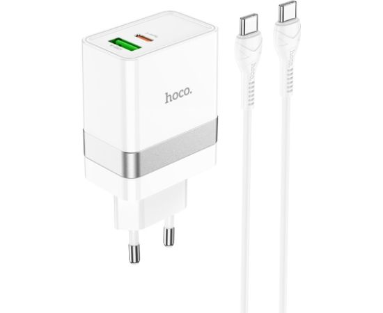 Сетевая зарядка Hoco N21 USB-A/Type-C PD30W+QC3.0 + Type-C белая