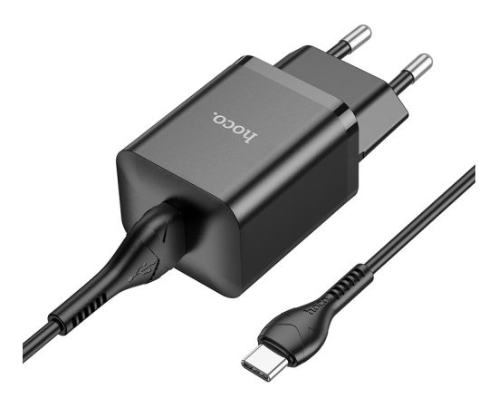 Сетевая зарядка Hoco N26 USB-A Quick Charge 3.0 18W + Type-C черная