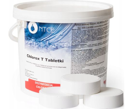 NTCE - chlor do basenu multi tabletki 3kg 150 x 20G chlorox białe