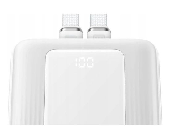 Anker | Power Bank | A1681H21 | 20000 mAh | USB-C 30W, Lightning 27W | Built-In USB-C and Lightning Cables | White