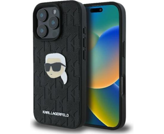 Karl Lagerfeld Monogram Karl Head Pin Защитный Чехол для Apple iPhone 16 Pro