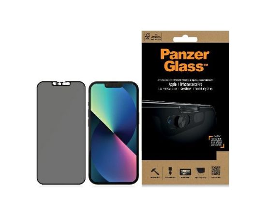 PanzerGlass E2E Microfracture iPhone 13 |13 Pro 6,1" Case Friendly CamSlider Privacy Antibacterial czarny|black P2748