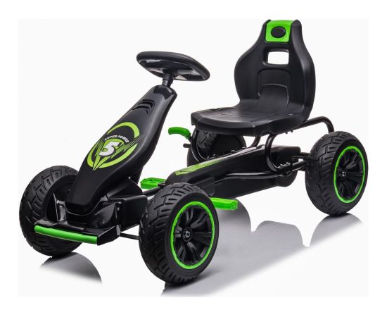 Enero Toys GOKART AUTO NA PEDAŁY ENERO 18 CZARNO ZIELONY