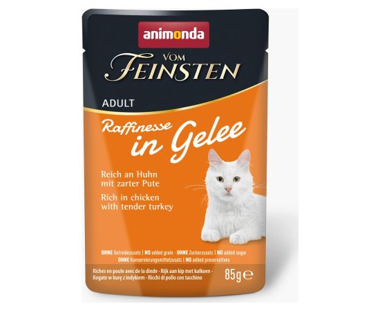 ANIMONDA Vom Feinsten Adult Raffinesse in Jelly rich in Chicken with Turkey - wet food for cats - 85g