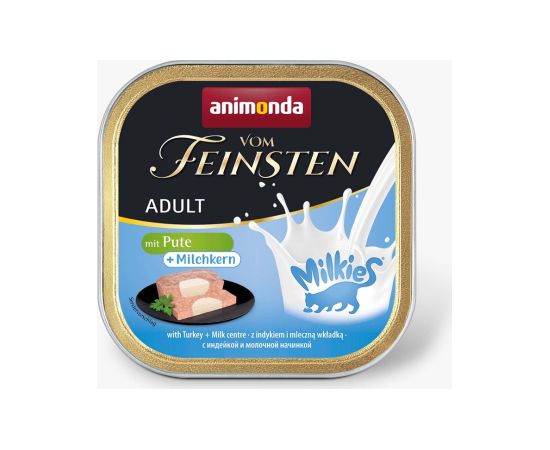 ANIMONDA Vom Feinsten Adult Milkies with Turkey and Milky Filling - Wet Cat Food - 100g