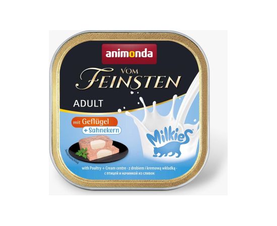 ANIMONDA Vom Feinsten Adult Milkies with Poultry and Creamy Filling - Wet Cat Food - 100g