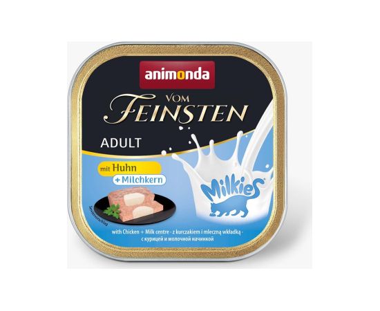 ANIMONDA Vom Feinsten Adult Milkies with Chicken and Milky Filling - Wet Food for Cats - 100g