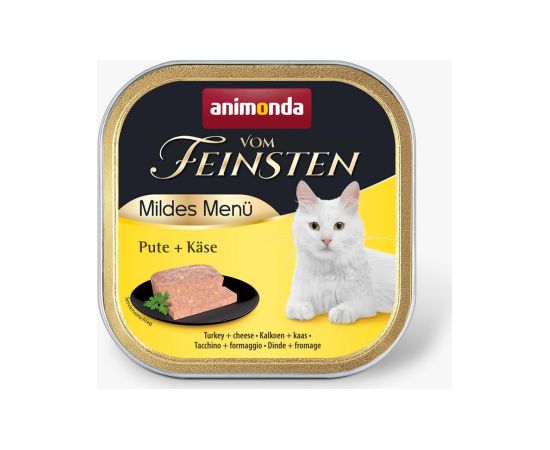 ANIMONDA Vom Feinsten Adult Mildes Menu Turkey with cheese - wet cat food - 100g