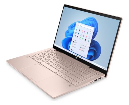 HP Pavilion x360 2-in-1 Laptop 14-ek2000ny - i5-120U, 16GB, 512GB SSD, 14" FHD 300-nit Touch, 5MP cam, FPR, US backlit keyboard, 43Wh, Pale Rose Gold, Win 11 Home, 1 years / B27ZREA#B1R