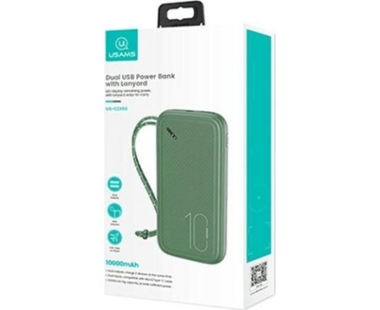 Powerbank Usams PB56 10000mAh 2xUSB green