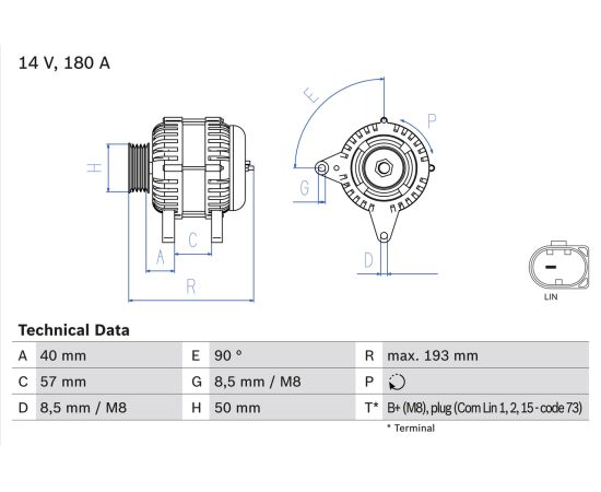 ĢENERATORS BOSCH 0 986 083 850