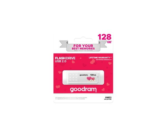 Goodram UME2 USB 2.0 128GB Valentine White