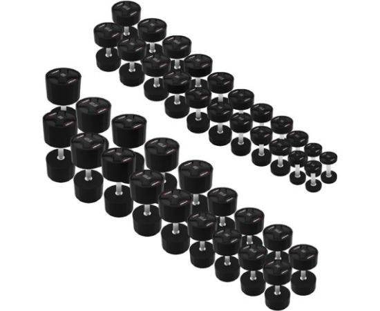 Hanteļu komplekts HPC SET POLYURETHANE DUMBBELLS 2 x 2.5 - 50 KG CPU  - 1050 KG HMS