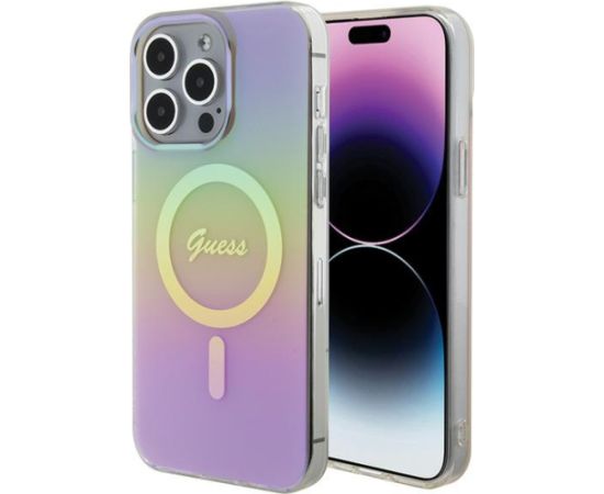 Guess  IML MagSafe Iridescent Case Aizsargapvalks Priekš Apple iPhone 15 Pro