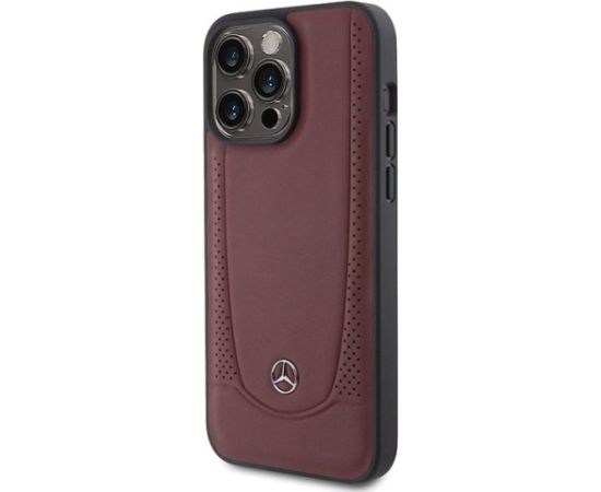 Mercedes-benz Mercedes Leather Urban Back Case Aizsargapvalks Priekš Apple iPhone 15 Pro Max