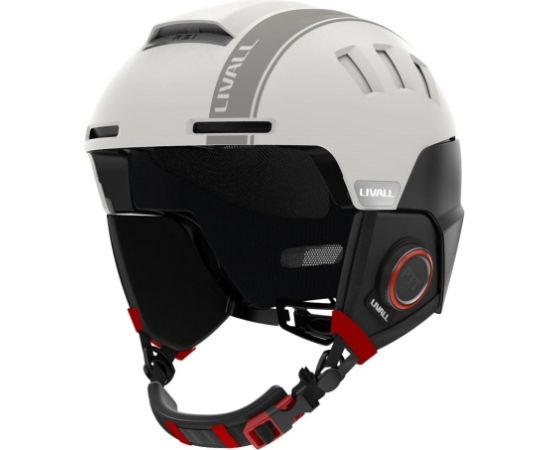 Livall Kask narciarski Bluetooth 54-58cm Intercom/SOS biał