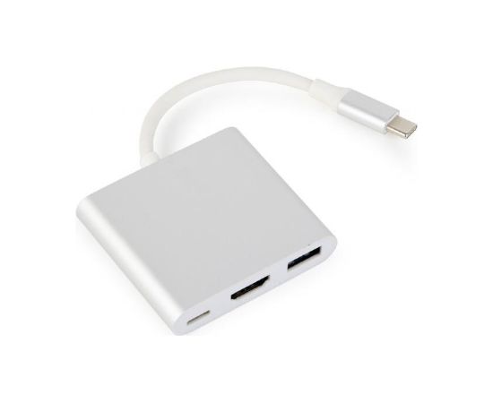 I/O ADAPTER USB-C TO HDMI/USB3/USB-C A-CM-HDMIF-02-SV GEMBIRD