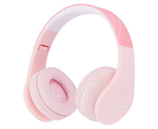 PowerLocus P1 wireless headphones for kids (pink)