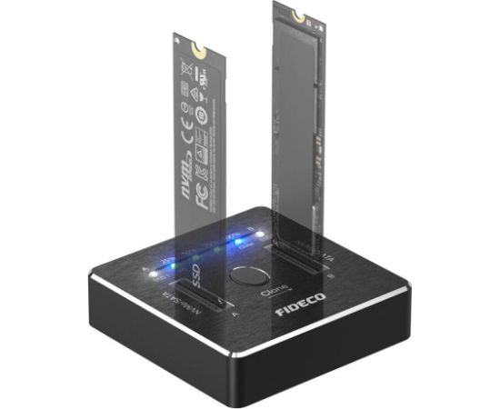 FIDECO M2288 SSD M.2 NVMe/SATA 20Gbps Docking/Cloning Station (USB 3.2, UASP, TRIM)