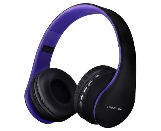 PowerLocus P1 wireless headphones (black and purple)