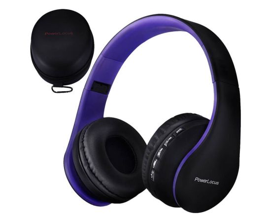 PowerLocus P1 wireless headphones (black and purple)