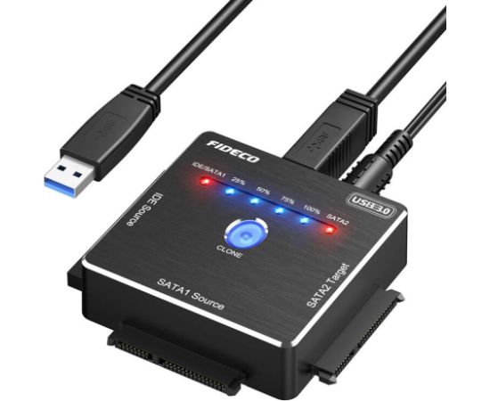 FIDECO PL06 HDD/SSD Adapter with Cloning Function (USB 3.0, SATA/IDE)