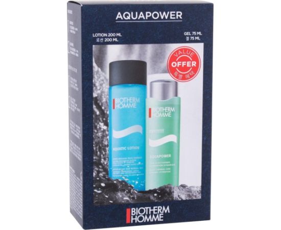 Biotherm Homme Set Biotherm: Aquapower, Hydrating, Gel, For Face, 75 ml + Aquapower, Soothing & Toning, Lotion, For Face, 200 ml For Men