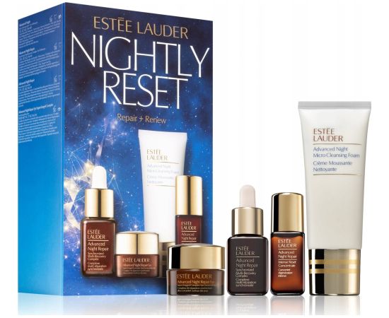 Estée Lauder Estee Lauder Powerful NightTime Renewal Set Estee Lauder: Advanced Night Repair - Eye Supercharged Complex, Vitamin E, Anti-Dark Spots, Night, Eye Cream, 5 ml *Miniature + Advanced Night Repair - Intense Reset, Hyaluronic Acid, Rescues & Rese