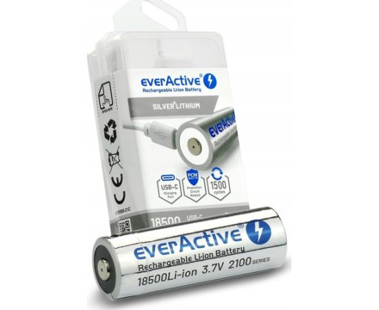 EverActive Akumulator 18500 3,7V Li-ion 2100 mAh USB-C