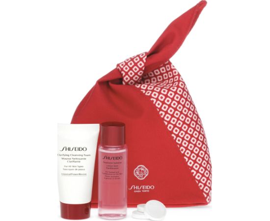 Shiseido Mini Cleanse & Balance Zestaw pianka oczyszczająca 30ml + balsam w żelu 30ml + 3 maseczki do twarzy