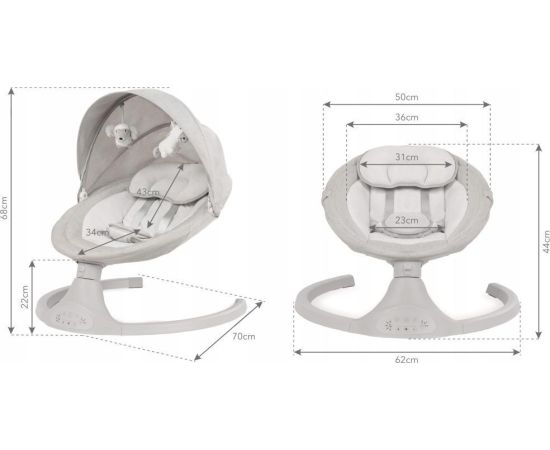 Электрические качельки Kidwell 2в1 LUXI Бежевый