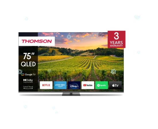 TV Set THOMSON 75" 4K/Smart QLED 3840x2160 Bluetooth Google TV 75QG5C14