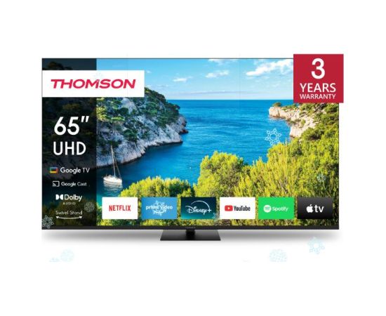 TV Set THOMSON 65" 4K/Smart 3840x2160 Wireless LAN Bluetooth Google TV Black 65UG5C14