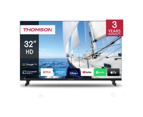 TV Set THOMSON 32HG2S14 32" Smart/HD 1366x768 Wireless LAN Bluetooth Google TV Black